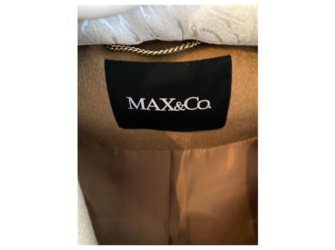 Abrigo Max & Co Marino de lana beige - vista 3