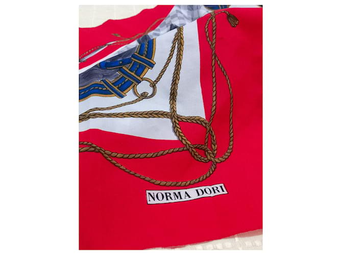 Autre Marque Norma Dori Pferdeschal Schwarz Weiß Rot Blau Grau Anthrazitgrau Bronze - Ansicht 5