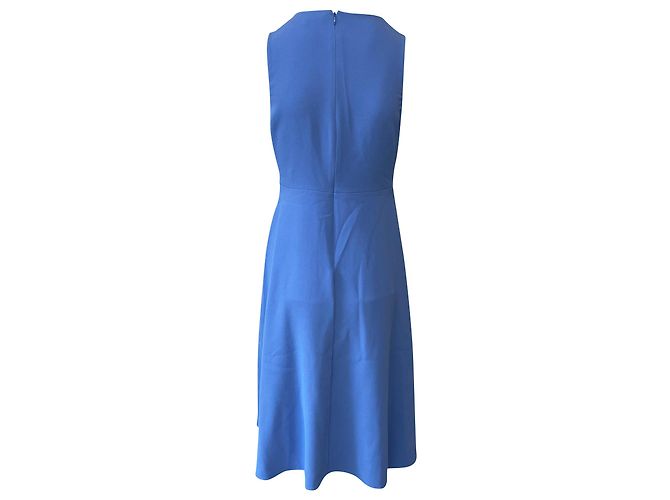 Diane Von Furstenberg Addison Abito a balze blu e bianco - vista 2