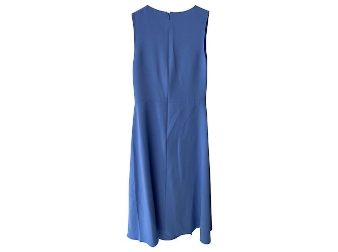 Diane Von Furstenberg Addison Abito a balze blu e bianco - vista 7