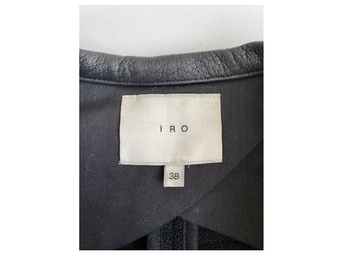 Iro Fleece-Woll-Abendjacke aus schwarzer Wolle - Ansicht 3