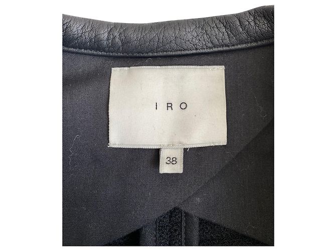 Iro Fleece-Woll-Abendjacke aus schwarzer Wolle - Ansicht 4