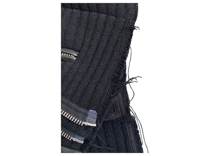 Iro Fleece-Woll-Abendjacke aus schwarzer Wolle - Ansicht 8