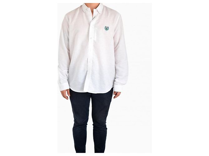 Kenzo camicia casual con stemma superiore Bianco - vista 3