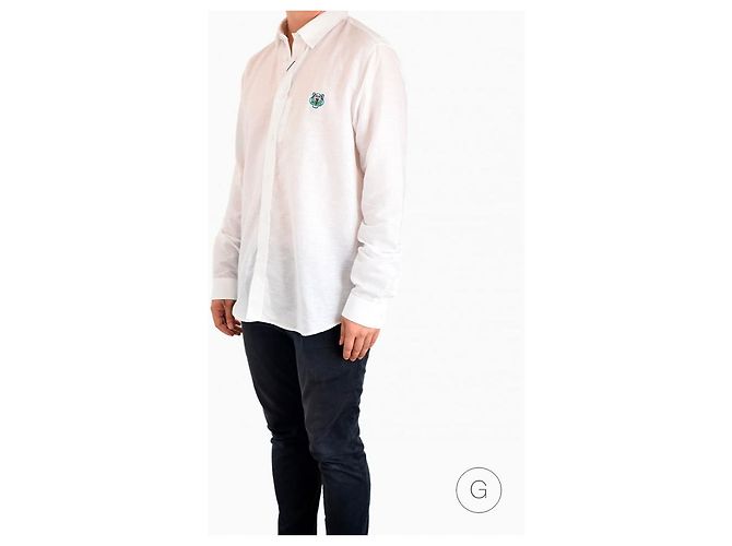 Kenzo camicia casual con stemma superiore Bianco - vista 5