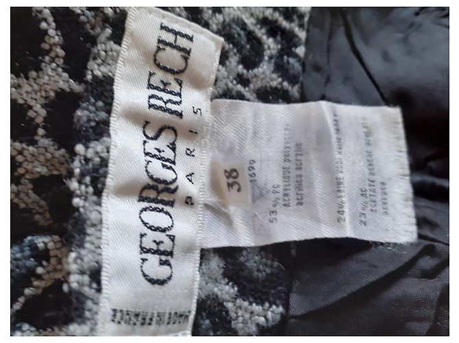 Pantalones Georges Rech con Estampado Leopardo de Lana Gris Estampado de leopardo - vista 2
