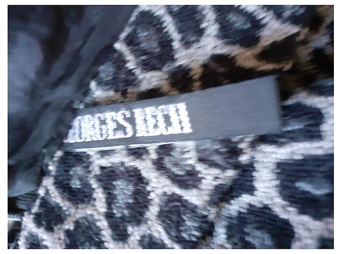 Pantalones Georges Rech con Estampado Leopardo de Lana Gris Estampado de leopardo - vista 3