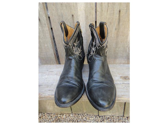 Botas de piel negras Mexicana 38 Negro - vista 3