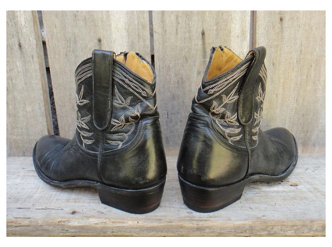Botas de piel negras Mexicana 38 Negro - vista 4