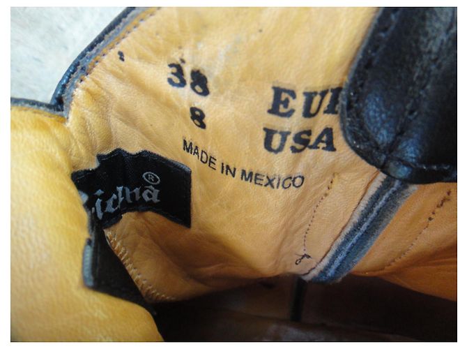 Botas de piel negras Mexicana 38 Negro - vista 6