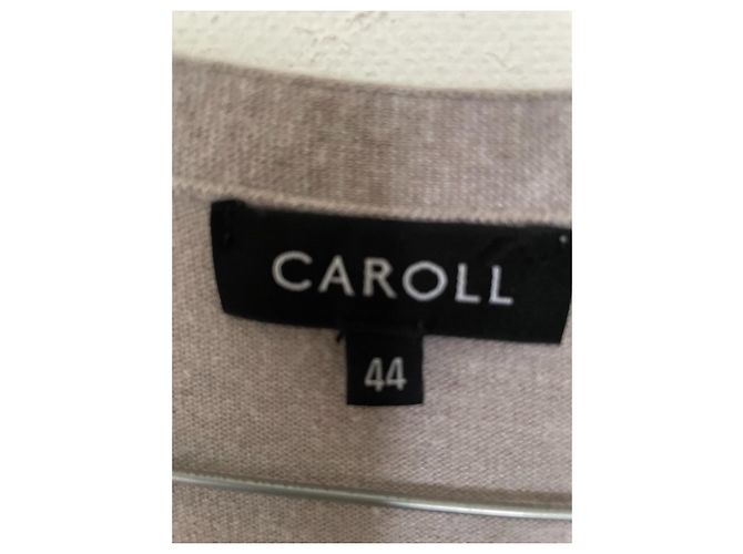 Chaleco CAROLL de cachemira gris jaspeado con botones negros - vista 2