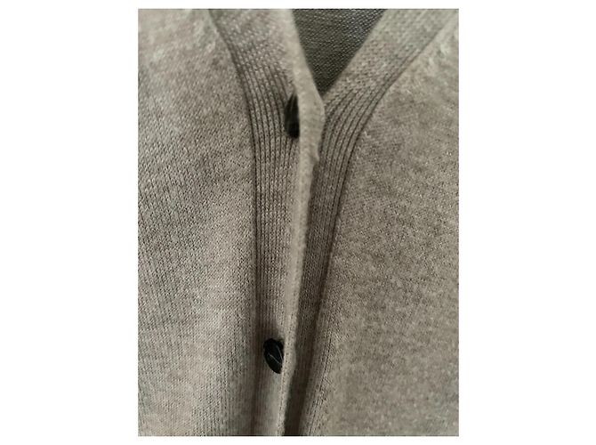 Chaleco CAROLL de cachemira gris jaspeado con botones negros - vista 3
