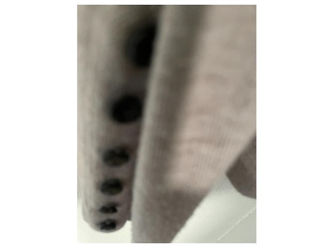 Chaleco CAROLL de cachemira gris jaspeado con botones negros - vista 5