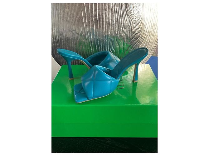 Sandali Lido Bottega Veneta gomma verde scuro - vista 3