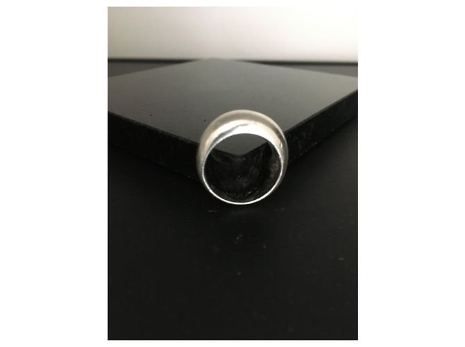 Autre Marque Silberner Kuppelring. Minimalistisch. markiert 925. - Ansicht 9