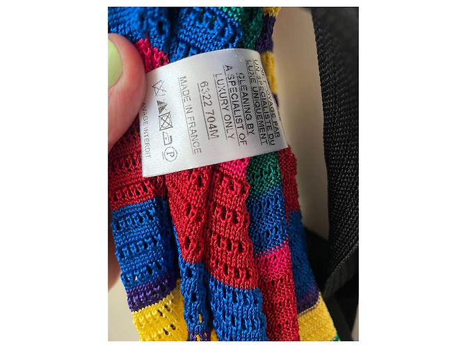 Balmain Multi Colour Chevron Long Cardigan Viscose Size 36 Multiple colors - view 13