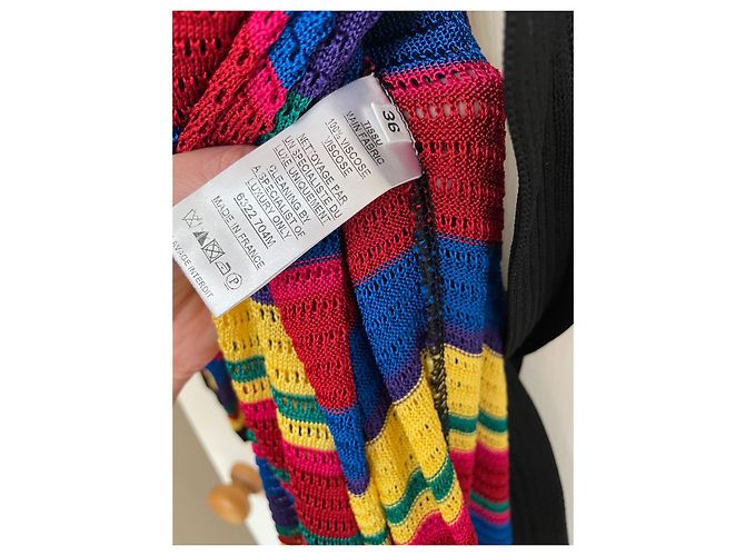 Balmain Multi Colour Chevron Long Cardigan Viscose Size 36 Multiple colors - view 15