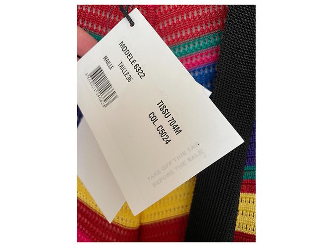 Balmain Multi Colour Chevron Long Cardigan Viscose Size 36 Multiple colors - view 7