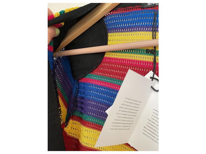 Balmain Multi Colour Chevron Long Cardigan Viscose Size 36 Multiple colors - view 9