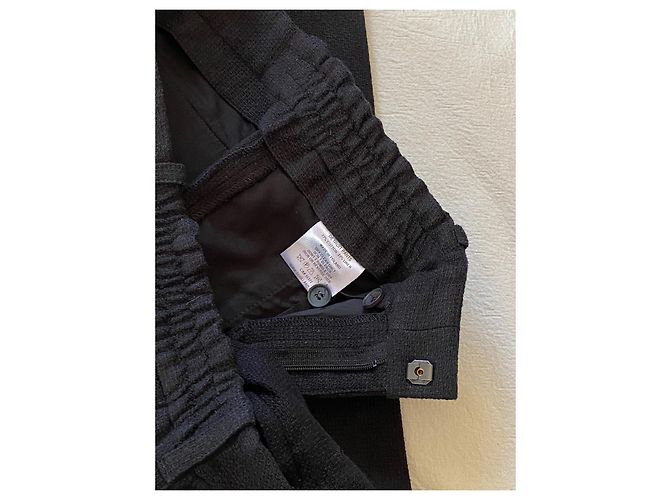 Pantaloni Detroit Soulland neri cotone lino Nero - vista 7