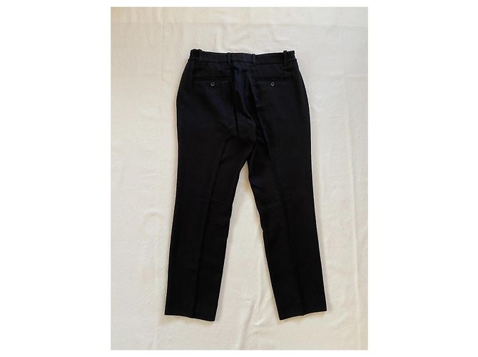 Pantaloni Detroit Soulland neri cotone lino Nero - vista 8