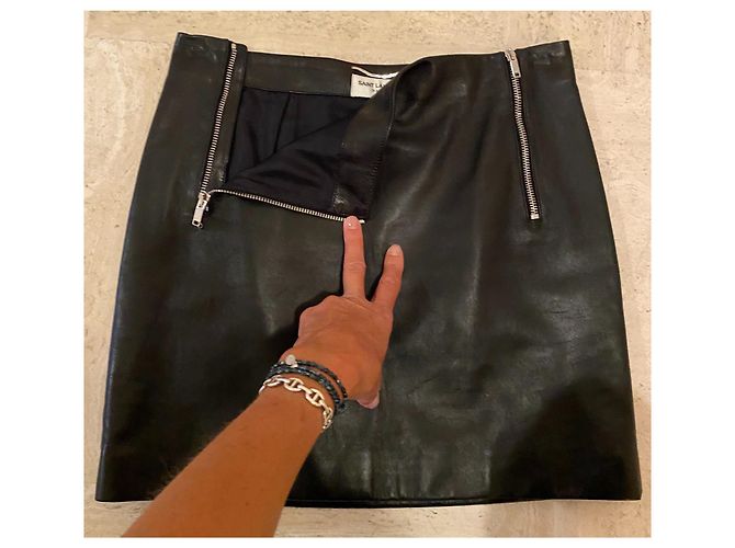 Saint Laurent Gonna di pelle - vista 2