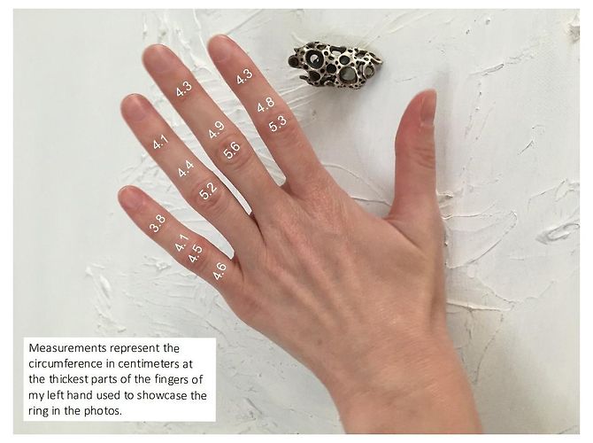 Autre Marque Brutalistischer Fingerspitzenring Silber - Ansicht 20