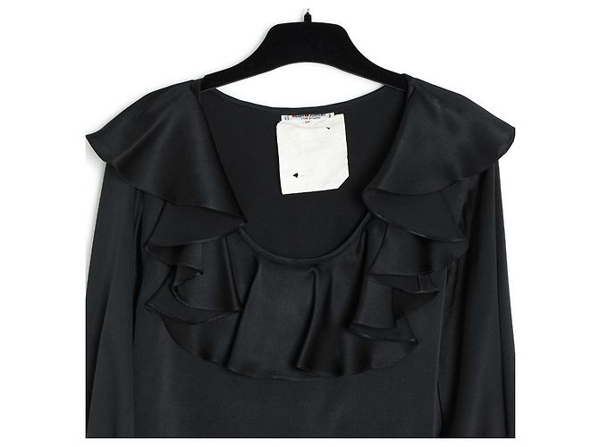 Yves Saint Laurent SETA NERA YSL FR38 PRISTINE Nero - vista 2