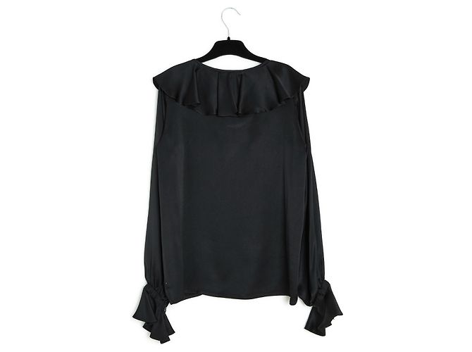 Yves Saint Laurent SETA NERA YSL FR38 PRISTINE Nero - vista 4