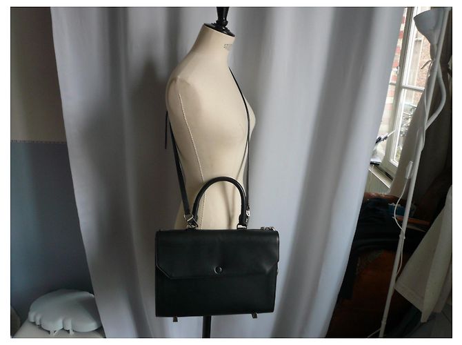 ALEXANDER WANG Borsa a tracolla in pelle nera CHASTITY SLING B.E Nero - vista 2