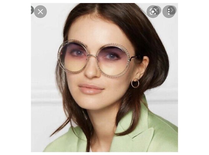 Occhiali da sole Chloé Carlina Twist Rosa Viola Metallo Porpora - vista 4