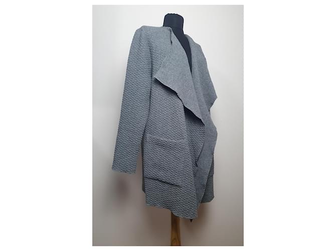 0039 Strickjacke Grau Wolle - Ansicht 2
