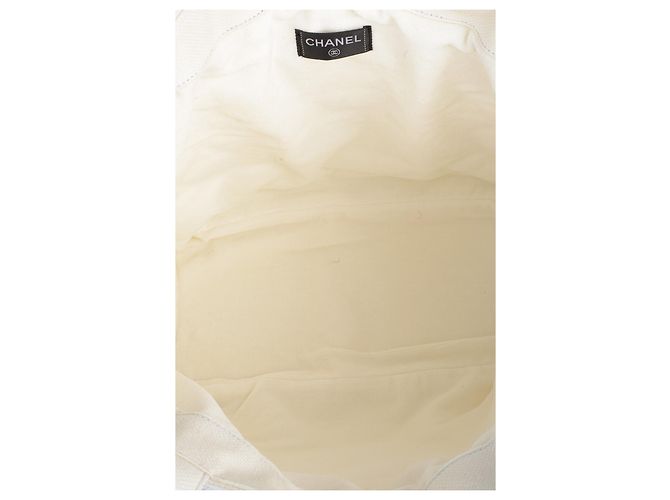 Chanel Borsa da spiaggia in spugna con la coperta Bianco - vista 3