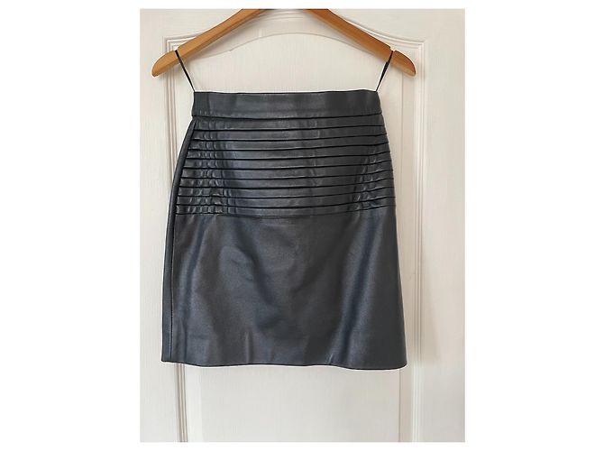 Autre Marque Minifalda de cuero negra Lyubov Paris Negro - vista 2