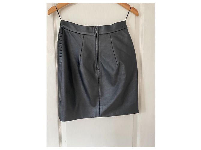 Autre Marque Minifalda de cuero negra Lyubov Paris Negro - vista 3