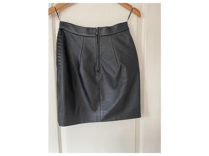 Autre Marque Minifalda de cuero negra Lyubov Paris Negro - vista 4
