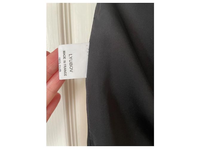 Autre Marque Minifalda de cuero negra Lyubov Paris Negro - vista 5