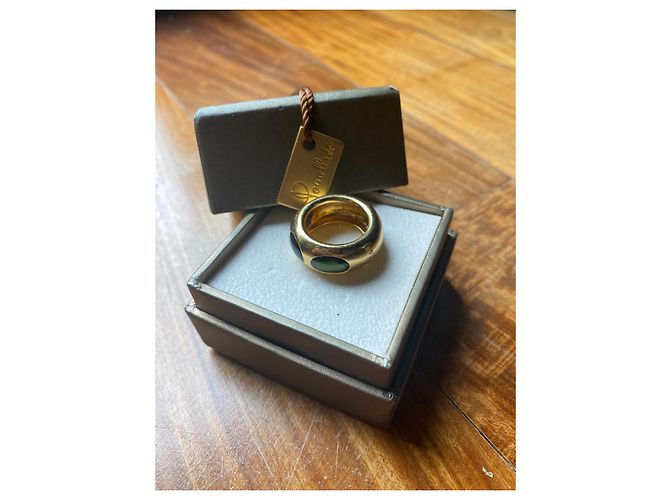 Pomellato Ring Gelbgold Grüne Byzanz Turmalin Granat Größe 56 - Ansicht 5