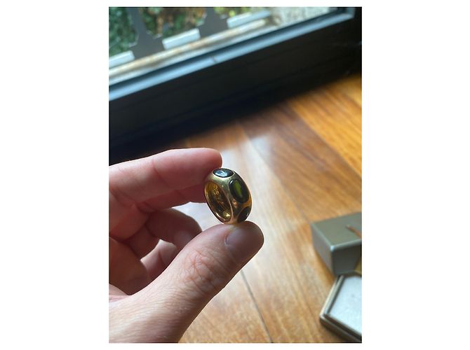Pomellato Ring Gelbgold Grüne Byzanz Turmalin Granat Größe 56 - Ansicht 6