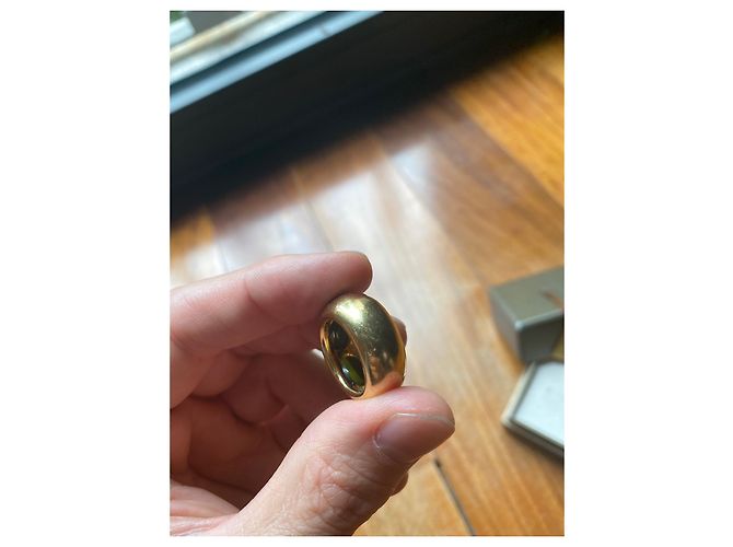 Pomellato Ring Gelbgold Grüne Byzanz Turmalin Granat Größe 56 - Ansicht 7