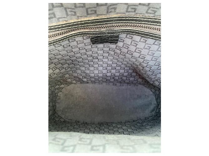 Borsa a secchiello Gucci in pelle nera e legno Nero - vista 10