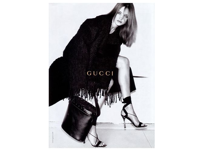 Borsa a secchiello Gucci in pelle nera e legno Nero - vista 9