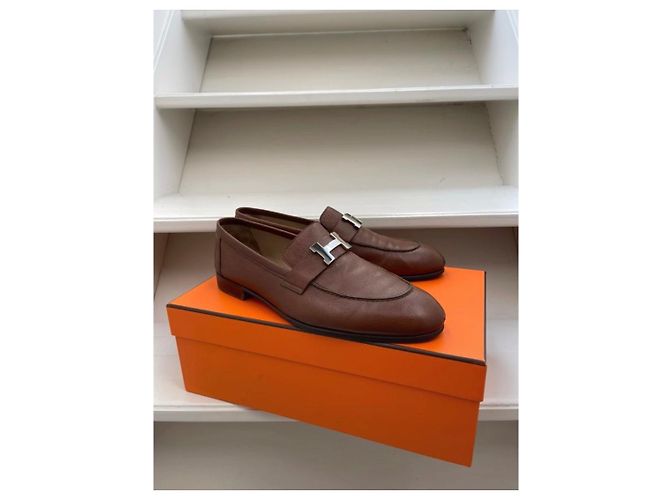 Hermès Müßiggänger Slipper Braun - Ansicht 2