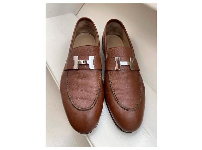 Hermès Müßiggänger Slipper Braun - Ansicht 3