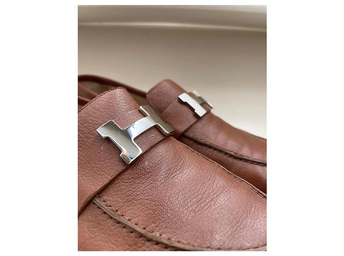 Hermès Müßiggänger Slipper Braun - Ansicht 4