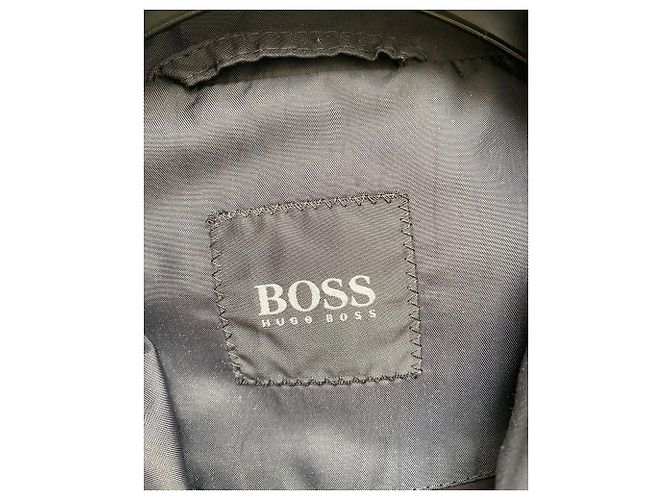 Hugo Boss Candon Overcoat in Black Cotton - view 4
