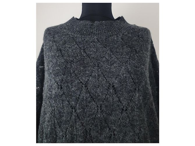 Autre Marque Suéter oversize de lã cinza By Timo - vista 2