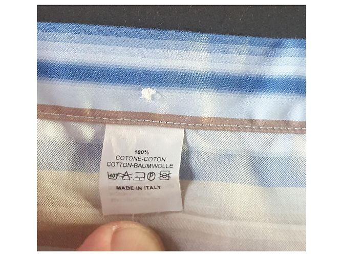 Camisa Etro de rayas de algodón azul multicolor - vista 6