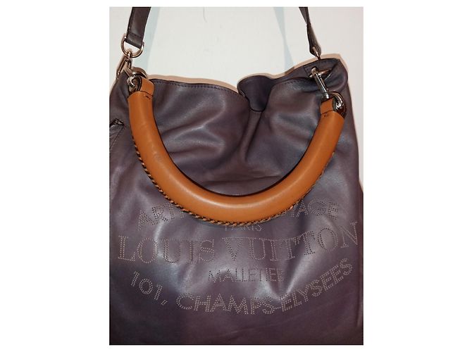 Borsa a mano Louis Vuitton Pelle Ebano Viola Scuro - vista 2