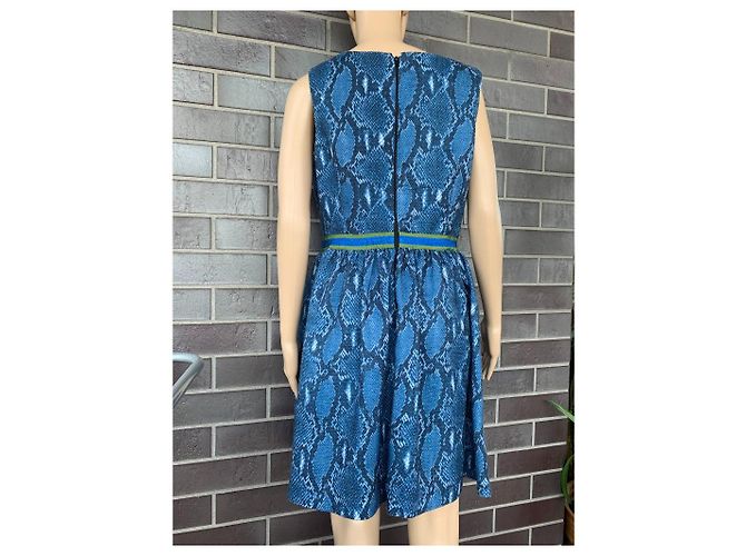 Minivestido azul con estampado de serpiente Pinko - vista 3